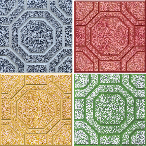 Màu sắc của gạch Terrazzo bát giác khá phong phú gạch terrazzo lát vỉa hè hình bát giác